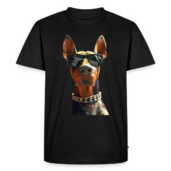 Doberman chiens motif chien de garde fier dobermans - T-shirt Premium bio Homme - noir - Devant - Nico (187cm)