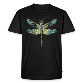 Dragonfly Dragonfly Colorful Wings Cute Dragonflies - Men's Premium Organic T-Shirt - black - Front - Nico (187cm)