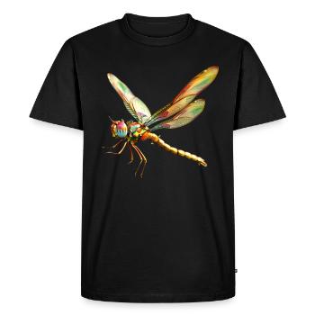 Dragonfly Dragonfly Colorful Wings Cute Dragonflies - Men's Premium Organic T-Shirt - black - Front - Nico (187cm)
