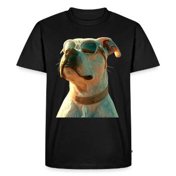 Pitbull Bulldog Pittie American Pitbull Terrier - T-shirt Premium bio Homme - noir - Devant - Nico (187cm)