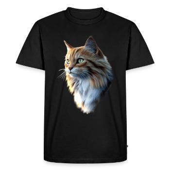 Cat Norwegian Forest Cat Norwegian Forest Cats - Men's Premium Organic T-Shirt - black - Front - Nico (187cm)