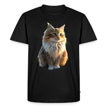 Cat Norwegian Forest Cat Norwegian Forest Cats - Men's Premium Organic T-Shirt - black - Front - Nico (187cm)
