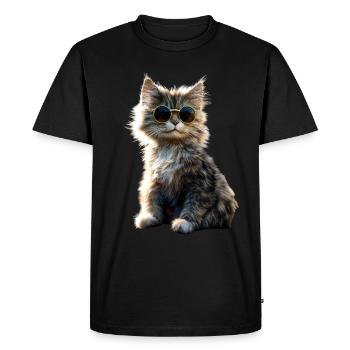 Cat Norwegian Forest Cat Norwegian Forest Cats - Men's Premium Organic T-Shirt - black - Front - Nico (187cm)