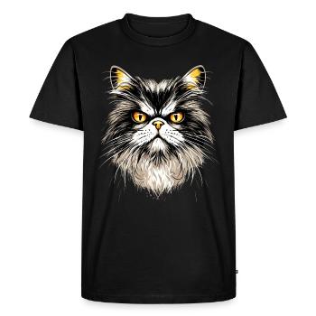 Chat Persan Chat Persan Chat Persan Chats Mignons - T-shirt Premium bio Homme - noir - Devant - Nico (187cm)