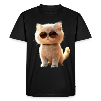 Chat Persan Chat Persan Chat Persan Chats Mignons - T-shirt Premium bio Homme - noir - Devant - Nico (187cm)
