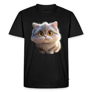 Chat Persan Chat Persan Chat Persan Chats Mignons - T-shirt Premium bio Homme - noir - Devant - Nico (187cm)