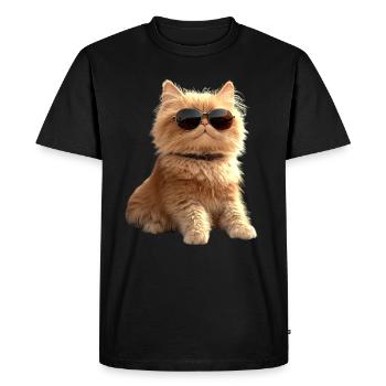 Chat Persan Chat Persan Chat Persan Chats Mignons - T-shirt Premium bio Homme - noir - Devant - Nico (187cm)