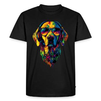 Labrador Retriever Chien Amour Jeunes Labradors mignons - T-shirt Premium bio Homme - noir - Devant - Nico (187cm)