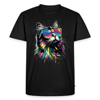 Chat Persan Chat Persan Chat Persan Chats Mignons - T-shirt Premium bio Homme - noir - Devant - Nico (187cm)