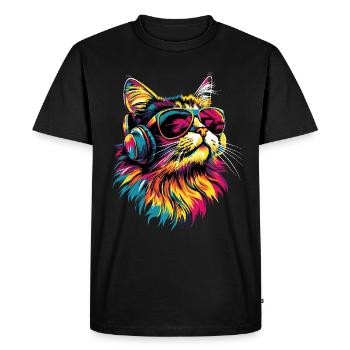 Chat Persan Chat Persan Chat Persan Chats Mignons - T-shirt Premium bio Homme - noir - Devant - Nico (187cm)
