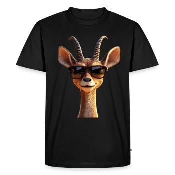 Antelope, Kudu, Gazelle, Africa, Serengeti, Antelope - Men's Premium Organic T-Shirt - black - Front - Nico (187cm)