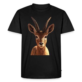 Antelope, Kudu, Gazelle, Africa, Serengeti, Antelope - Men's Premium Organic T-Shirt - black - Front - Nico (187cm)