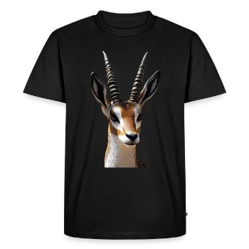 Antelope, Kudu, Gazelle, Africa, Serengeti, Antelope - Men's Premium Organic T-Shirt - black - Front - Nico (187cm)