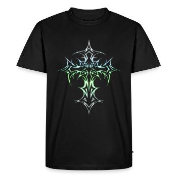 Croix gothique Y2K Emo Croix Gothique Esthétique Tribal - T-shirt Premium bio Homme - noir - Devant - Nico (187cm)