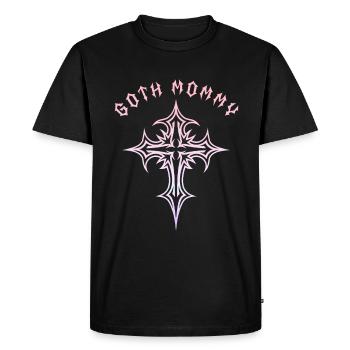 Goth Mommy! Gothic Aesthetics Y2K Cross - Men's Premium Organic T-Shirt - black - Front - Nico (187cm)