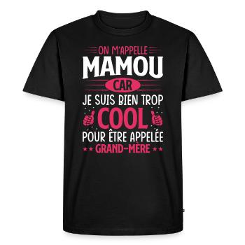 On m'appelle mamou - T-shirt Premium bio Homme - noir - Devant - Nico (187cm)