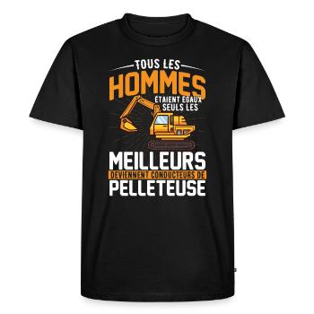 Les meilleurs deviennent conducteurs de pelleteuse - T-shirt Premium bio Homme - noir - Devant - Nico (187cm)