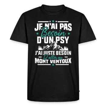 J'ai juste besoin d'aller au mont ventoux Humour - T-shirt Premium bio Homme - noir - Devant - Nico (187cm)