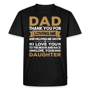 Cadeau père-fille - T-shirt Premium bio Homme - noir - Devant - Nico (187cm)
