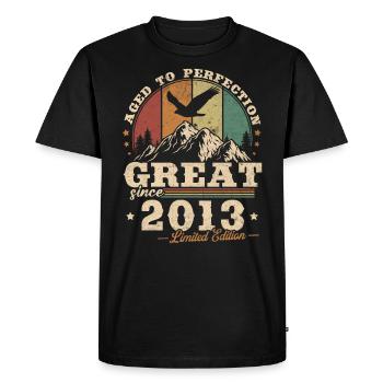 Vintage 2013 Cool Cadeaou pour Anniversaire 10 Ans - T-shirt Premium bio Homme - noir - Devant - Nico (187cm)