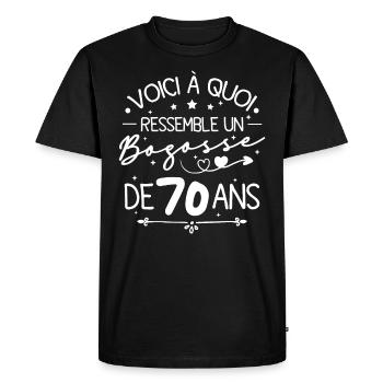 Voici à quoi ressemble un bogosse de 70 ans - T-shirt Premium bio Homme - noir - Devant - Nico (187cm)