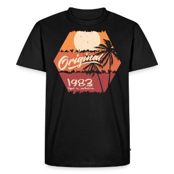 Original 1983 Cadeau D’anniversaire 1983 Rétro - T-shirt Premium bio Homme - noir - Devant - Nico (187cm)