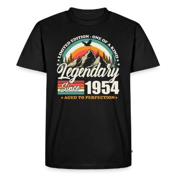 Legendary Since 1954 Vintage Birthday Gift - Men's Premium Organic T-Shirt - black - Front - Nico (187cm)