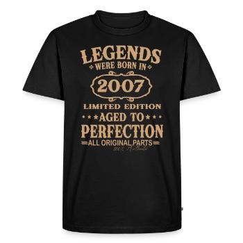 Des légendes sont nées en 2007 - T-shirt Premium bio Homme - noir - Devant - Nico (187cm)