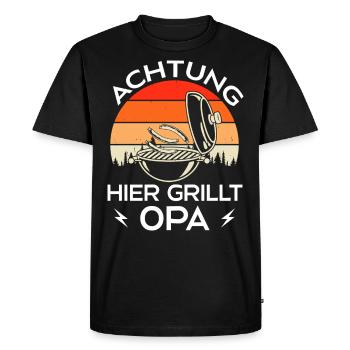 Grillades Master Grandpa Grill Idée cadeau - T-shirt Premium bio Homme - noir - Devant - Nico (187cm)