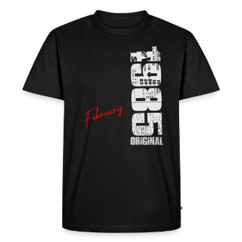 Février 1985 Vintage Né Anniversaire Rétro - T-shirt Premium bio Homme - noir - Devant - Nico (187cm)