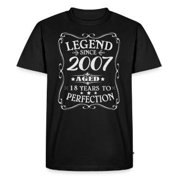Des légendes sont nées en 2007 - T-shirt Premium bio Homme - noir - Devant - Nico (187cm)