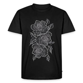 Rose - T-shirt Premium bio Homme - noir - Devant - Nico (187cm)