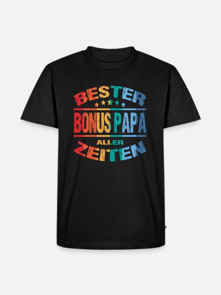 Stepdad Bonusdad Proud Stepdad - Men's Premium Organic T-Shirt - black