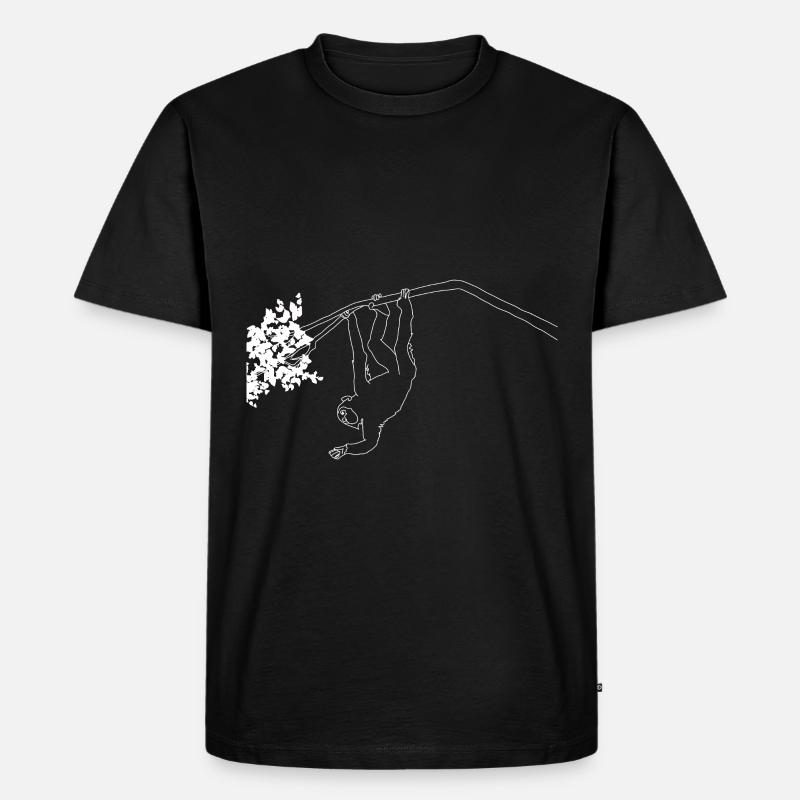 Affe lineart - Männer Premium Bio T-Shirt - Schwarz