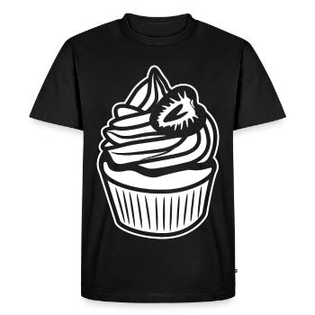 Croquis de gâteau - T-shirt Premium bio Homme - noir - Devant - Nico (187cm)