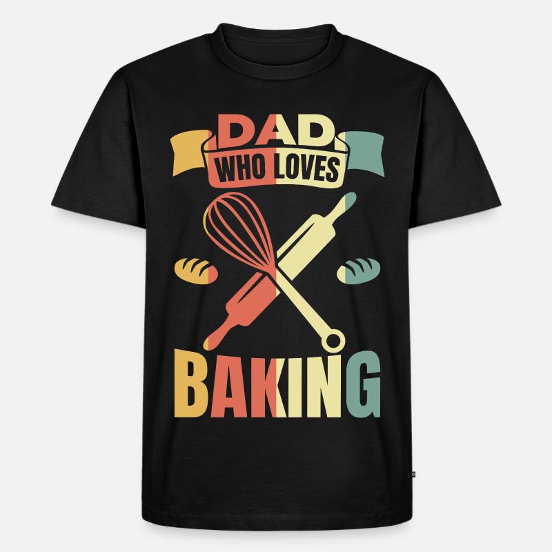 Bäcker Vater - Männer Premium Bio T-Shirt - Schwarz