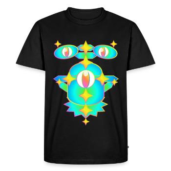 Milles étoiles version 2 - T-shirt Premium bio Homme - noir - Devant - Nico (187cm)