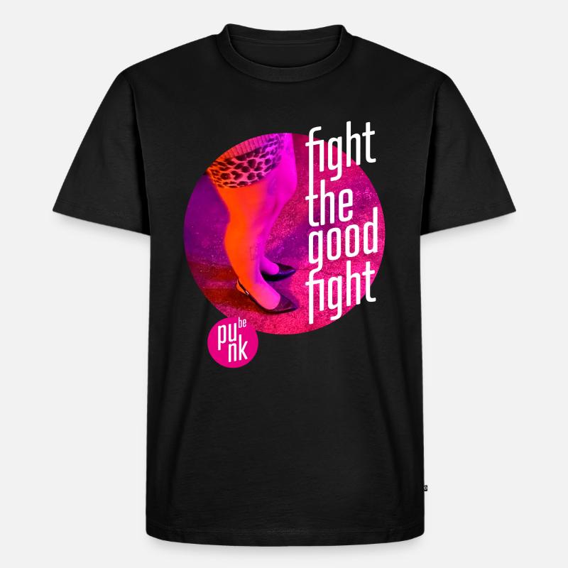 ThinkBick_Fight_the_good_fight_2026_4 - Männer Premium Bio T-Shirt - Schwarz