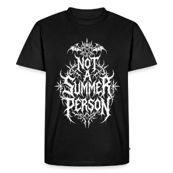 Je ne suis pas un amateur d’été - T-shirt Premium bio Homme - noir - Devant - Nico (187cm)