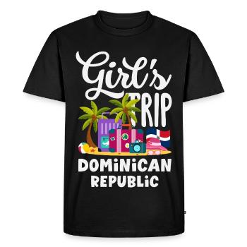Drapeau de la République dominicaine Dom Rep Pride - T-shirt Premium bio Homme - noir - Devant - Nico (187cm)