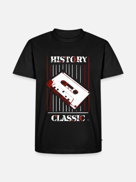 Geschichte & Klassiker: Retro-Kassette - Männer Premium Bio T-Shirt - Schwarz