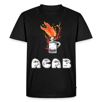 ACAB - T-shirt Premium bio Homme - noir - Devant - Nico (187cm)