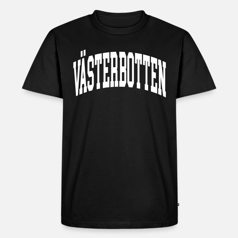 Västerbotten - Männer Premium Bio T-Shirt - Schwarz