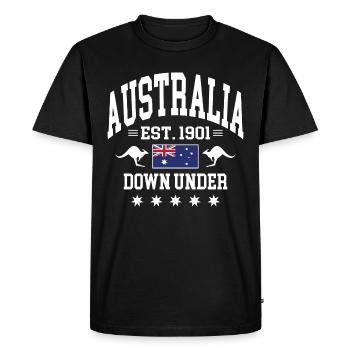 Australie - T-shirt Premium bio Homme - noir - Devant - Nico (187cm)