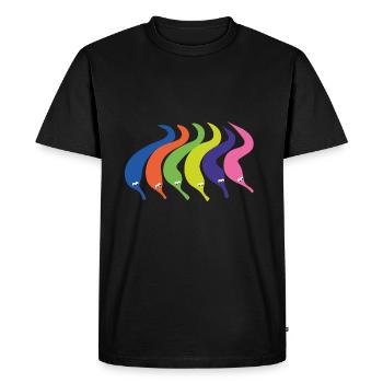 Vers mignons - T-shirt Premium bio Homme - noir - Devant - Nico (187cm)