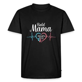 Soon Mama - Annonce une grossesse amusante - T-shirt Premium bio Homme - noir - Devant - Nico (187cm)