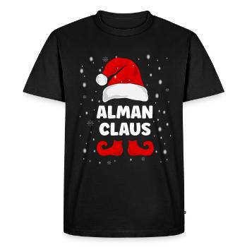 Alman Claus Christmas Outfit Family Partner Look - Men's Premium Organic T-Shirt - black - Front - Nico (187cm)