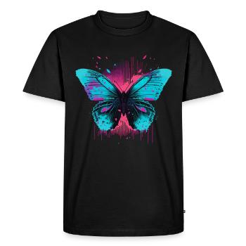 Chillwave Butterfly - Men's Premium Organic T-Shirt - black - Front - Nico (187cm)