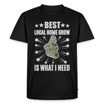 Stoner Home Grow - T-shirt Premium bio Homme - noir - Devant - Nico (187cm)