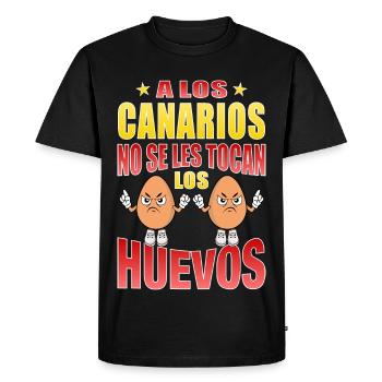 Canaries don't touch their eggs - Men's Premium Organic T-Shirt - black - Front - Nico (187cm)